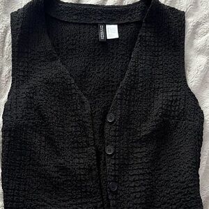 H&M Charcoal Textured Vest